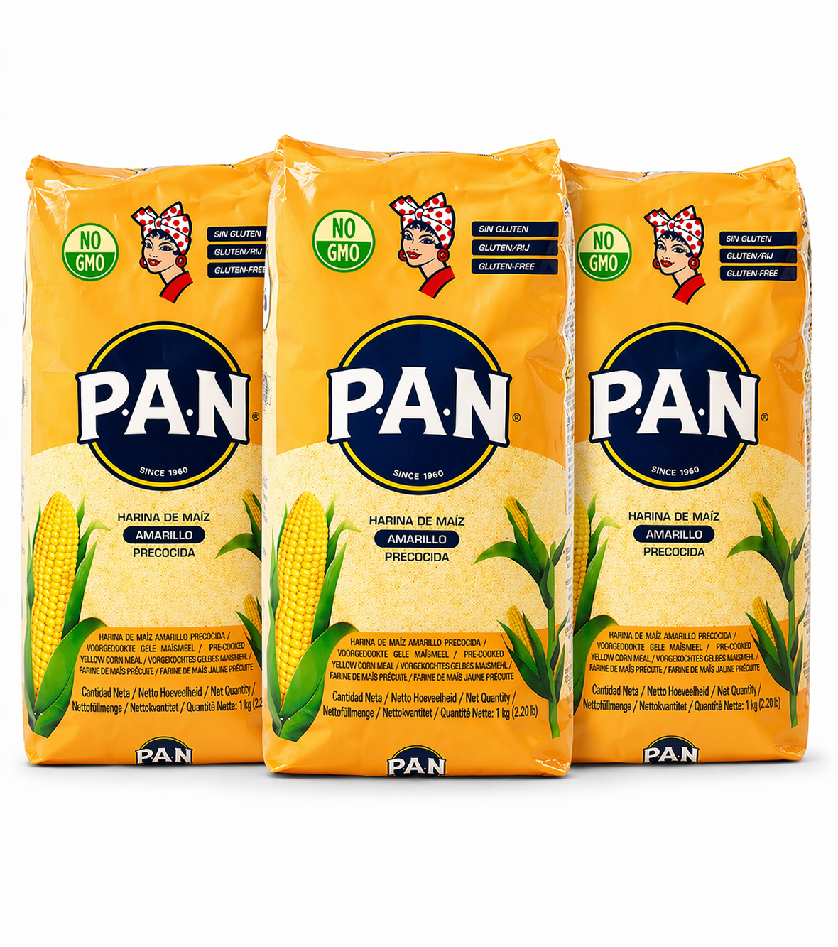 Harina de Maíz Amarillo PAN Precocida ( 3 Pack )