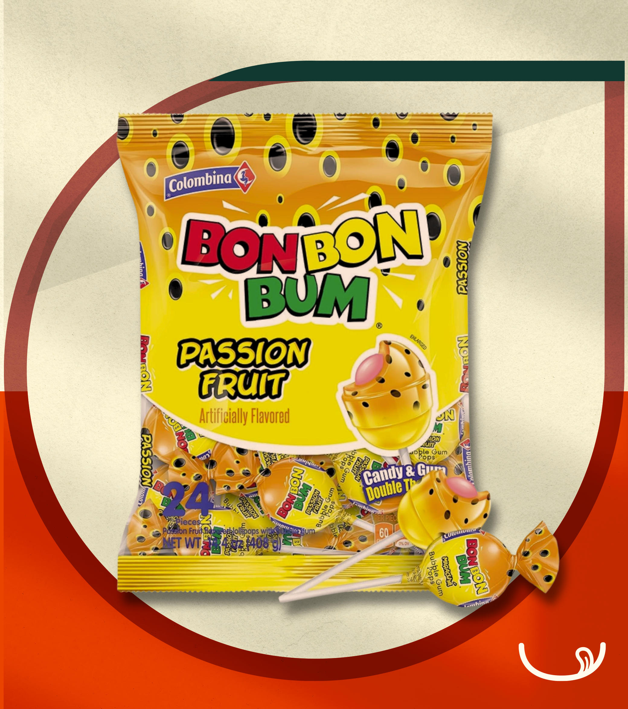 Bon Bon Bum Maracuyá (24 unidades – 408 g)
