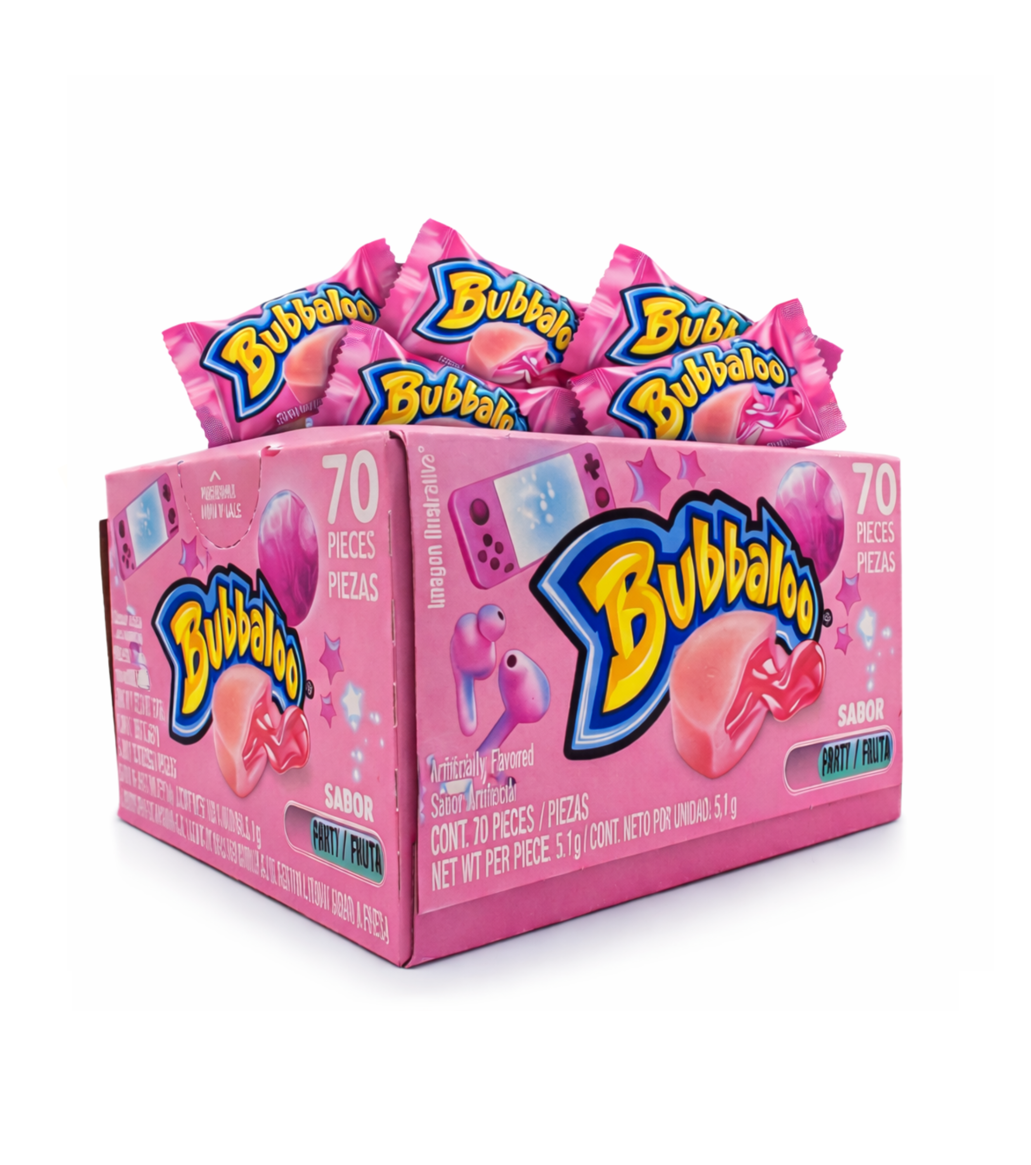 Bubbaloo Fruit chewing gum, 70 pieces, 357g