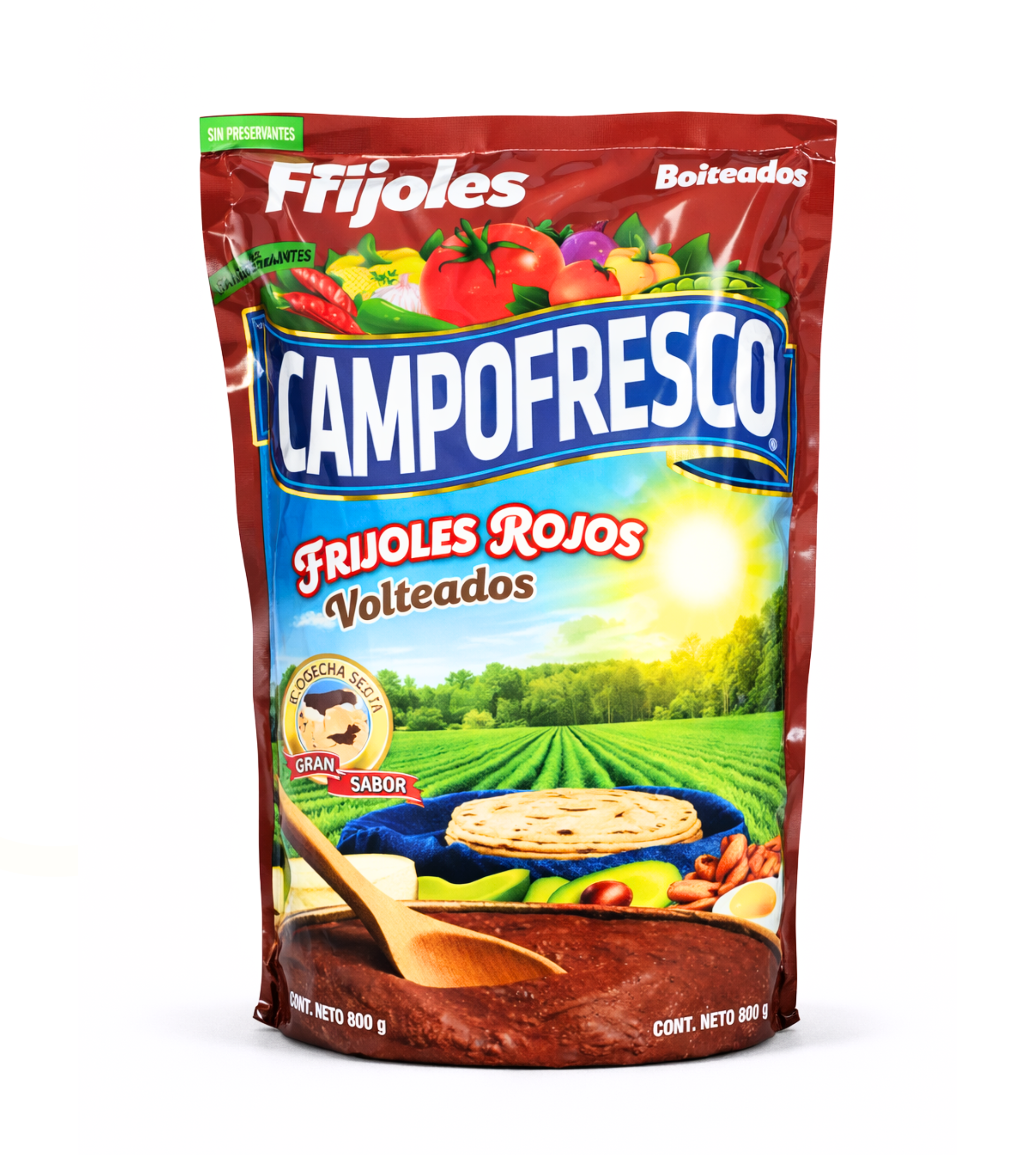 Frijoles Rojos Campofresco 740g | Estilo Volteado (Refritos)