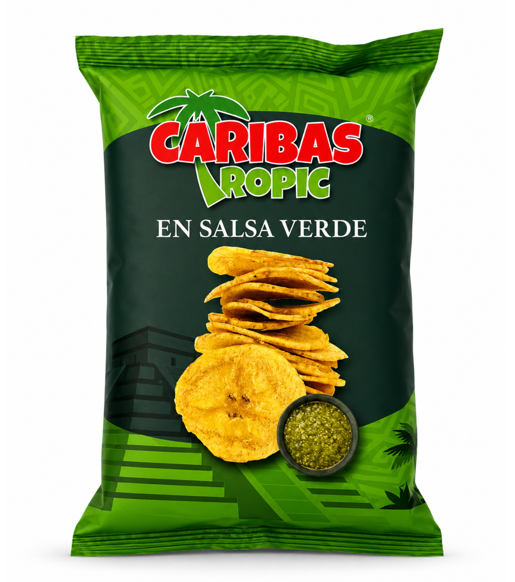 Caribas Tropic Salsa Verde Plantain Chips 155g