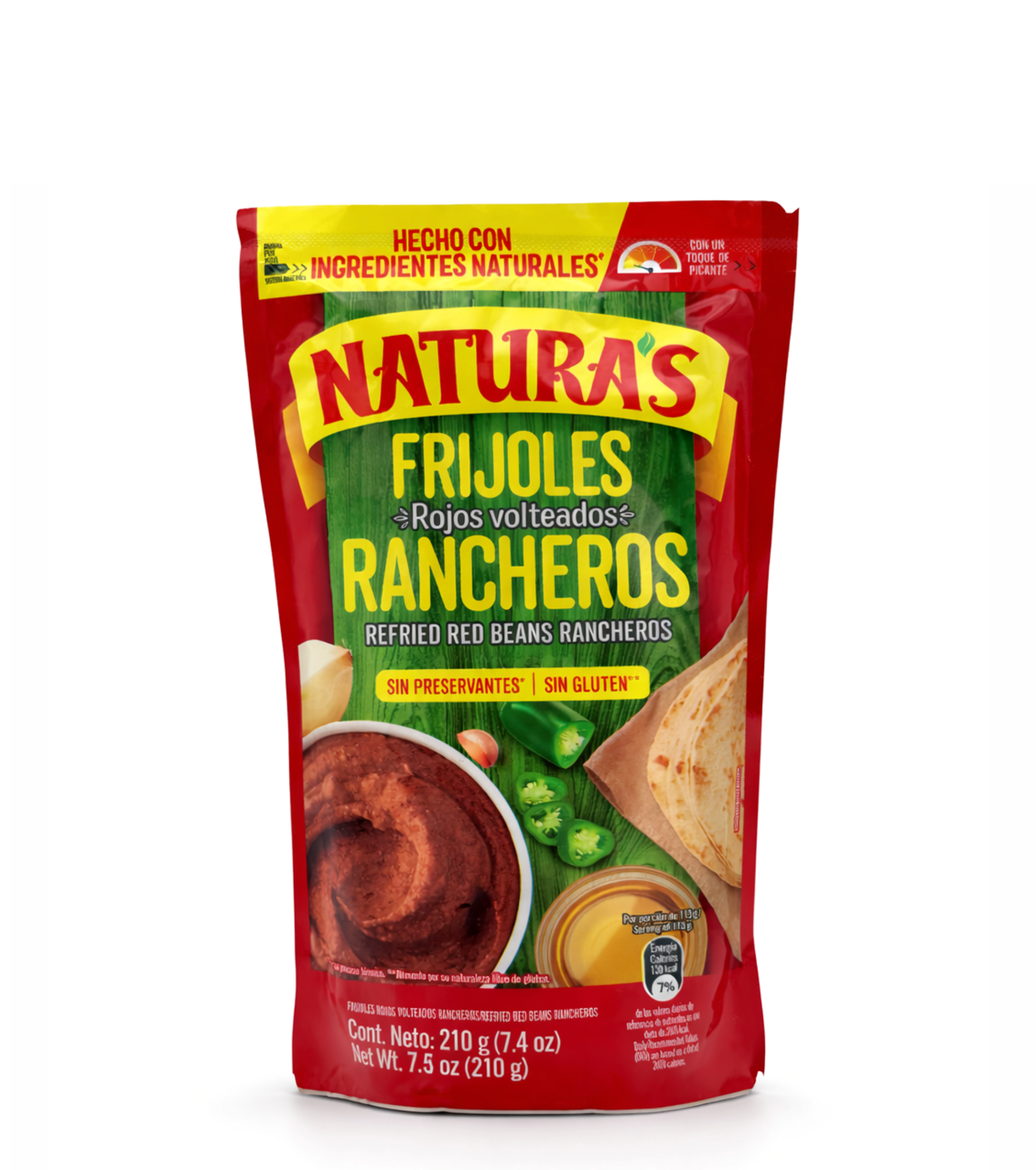 Naturas Frijoles Rojos Volteados Rancheros 210g