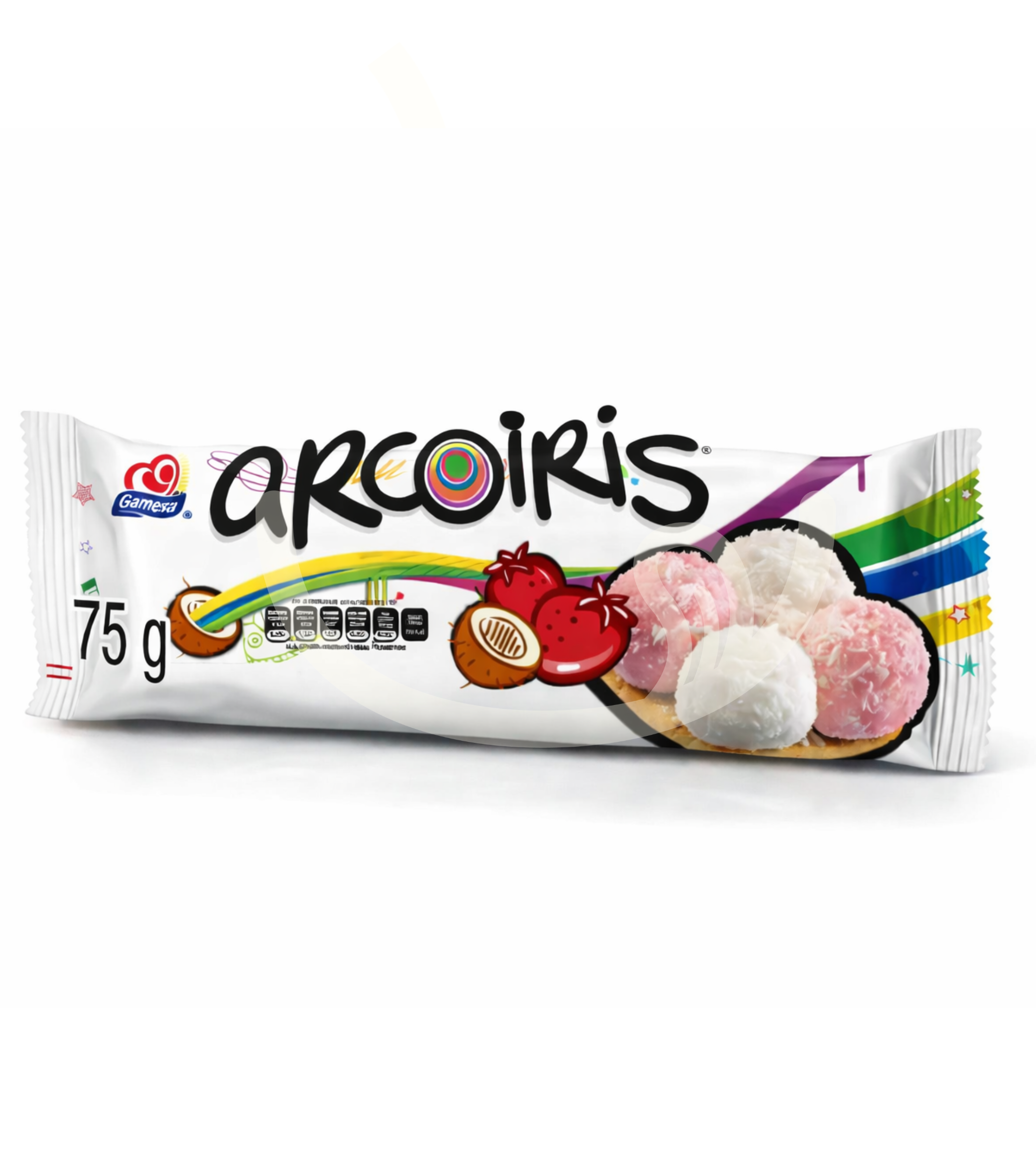 Galletas Arcoiris ® (Galletas con malvavisco y fresa) – (75g)