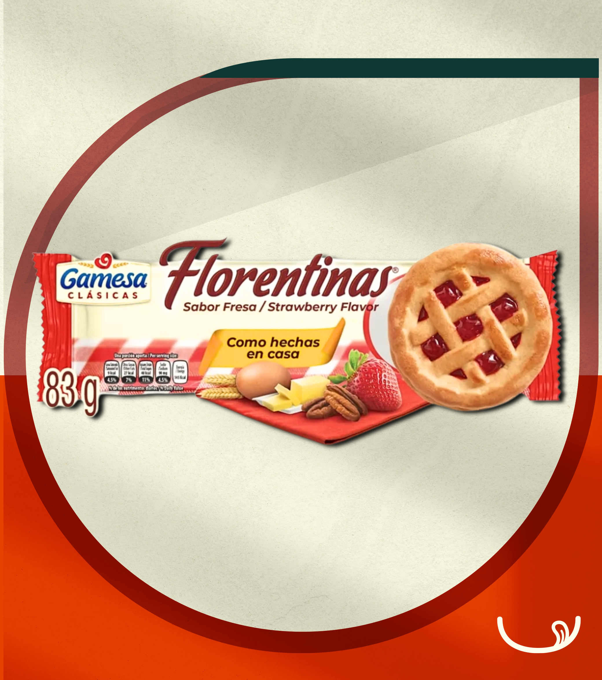 Galletas Florentinas Gamesa Fresa – 83g