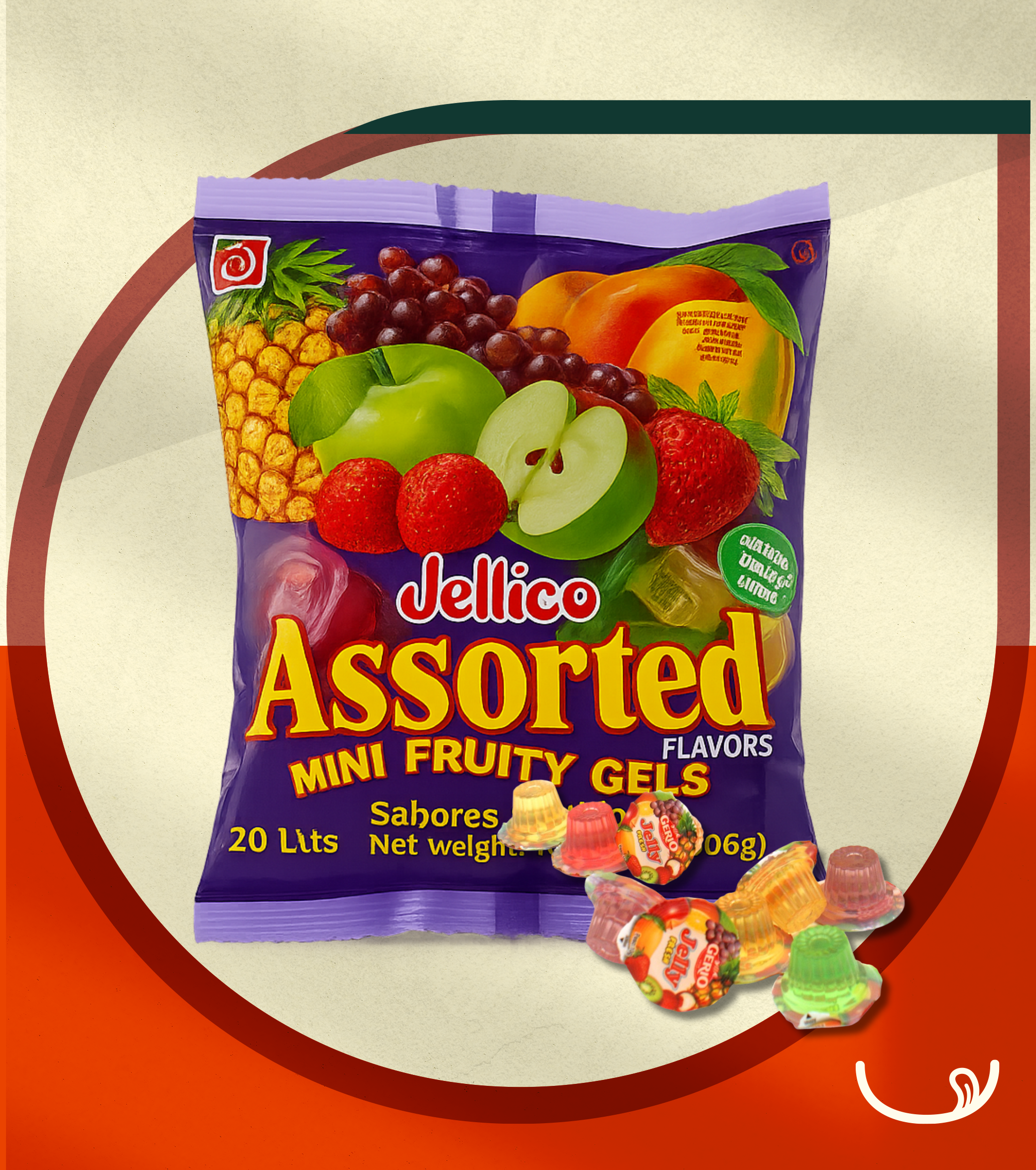 Jellico Mini Fruity Gels – Sabores Surtidos 306g