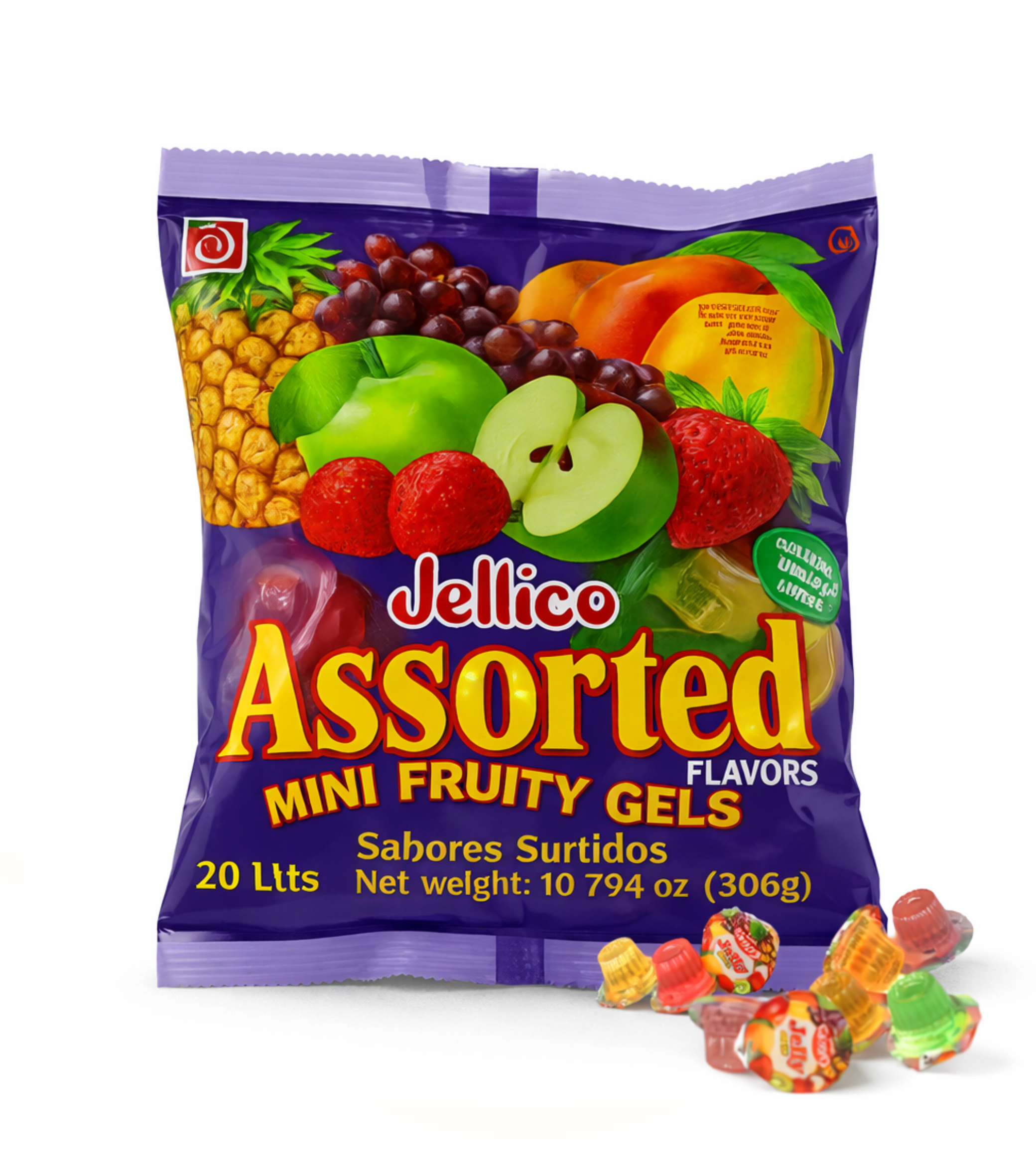 Jellico Mini Fruity Gels – Sabores Surtidos 306g