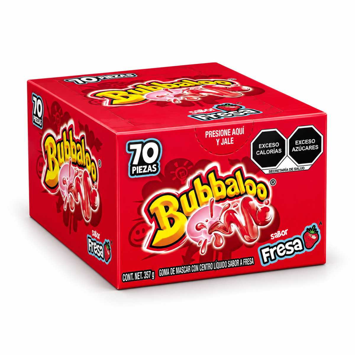 Chicle Bubbaloo Fresa – 70 unidades (357 g)