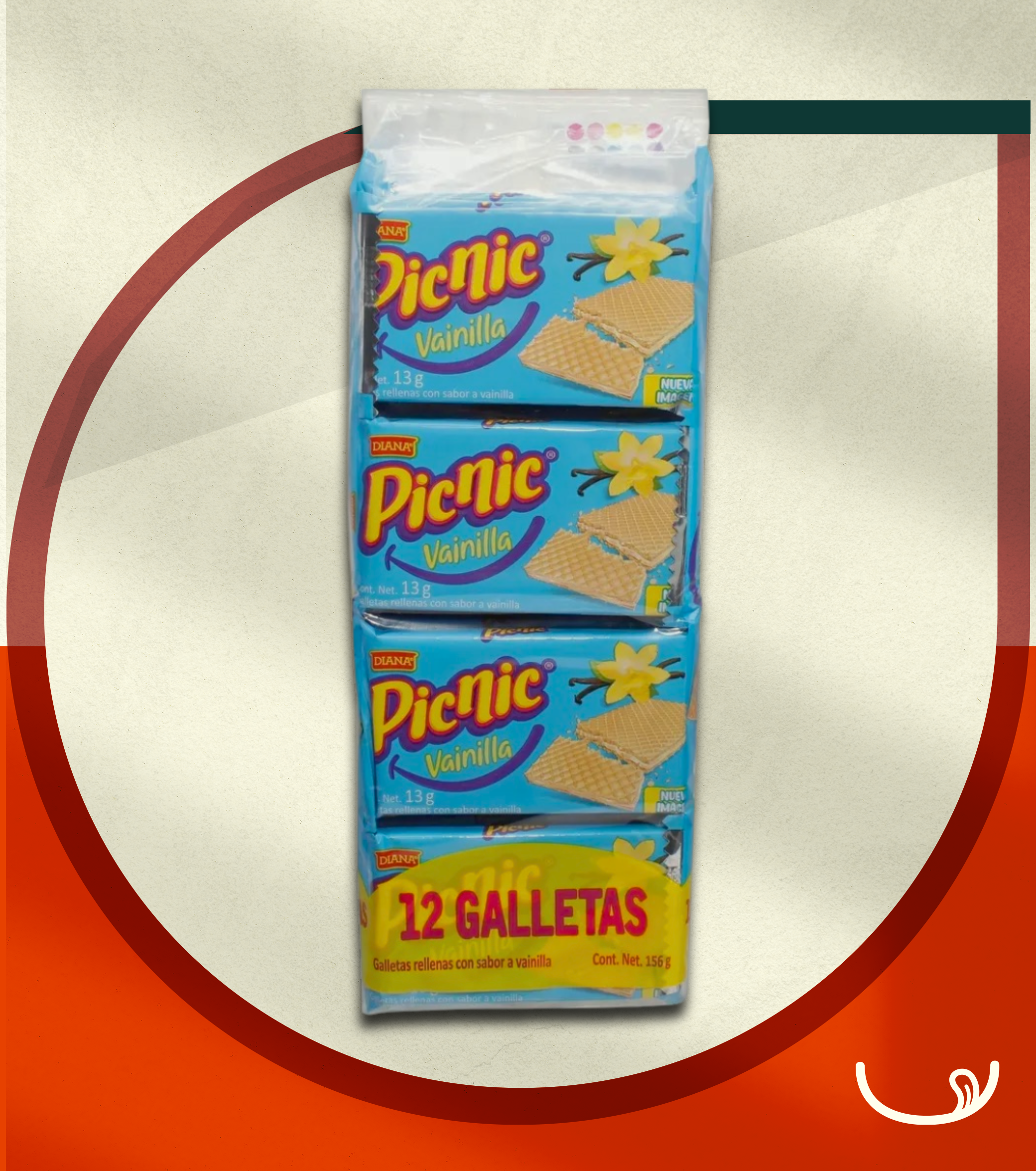 Galletas Picnic Vainilla – 12 Unidades (159g)