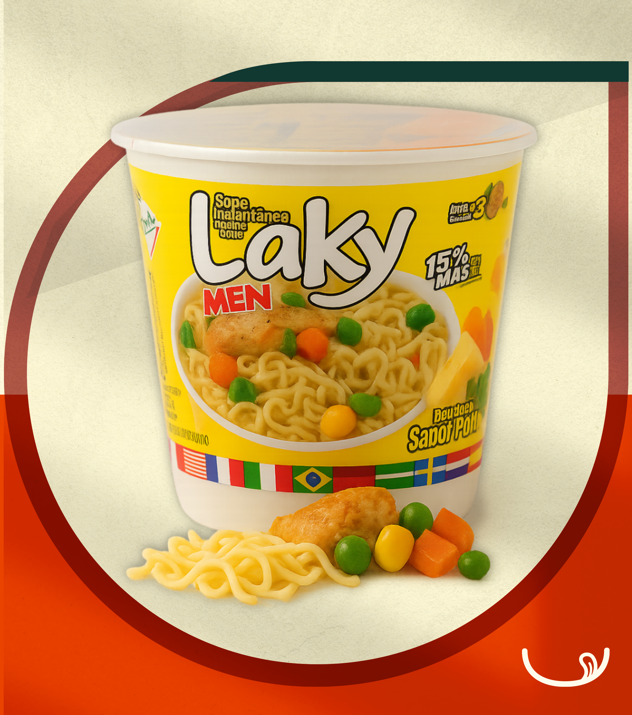 Sopa Instantánea Laky Men – Sabor Pollo