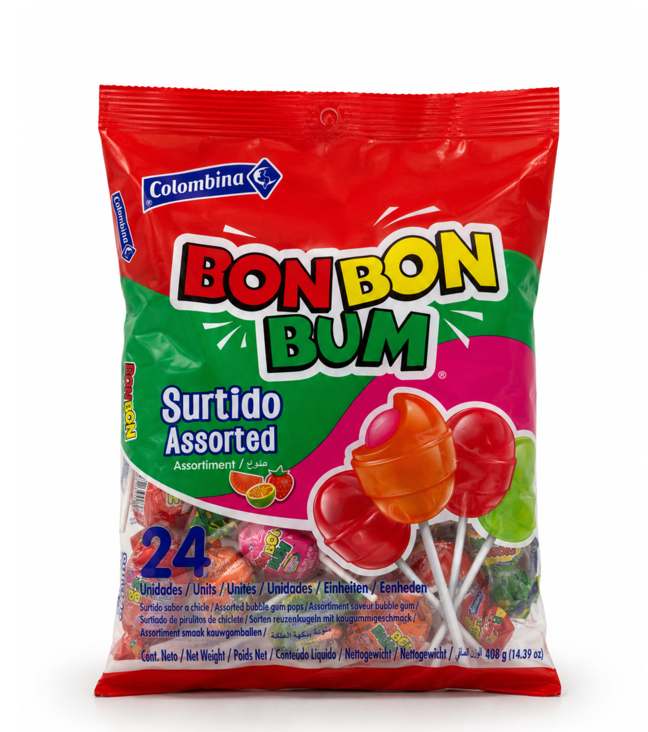 Bon Bon Bum – Surtidos (Colombina, 24 unidades – 408 g)