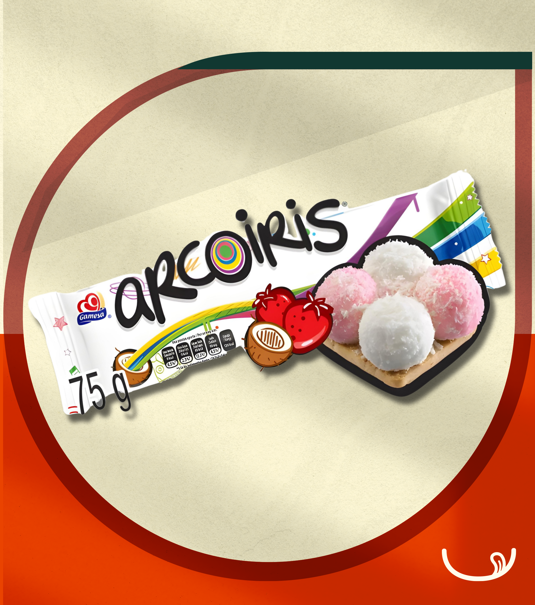 Galletas Arcoiris ® (Galletas con malvavisco y fresa) –  (75g)
