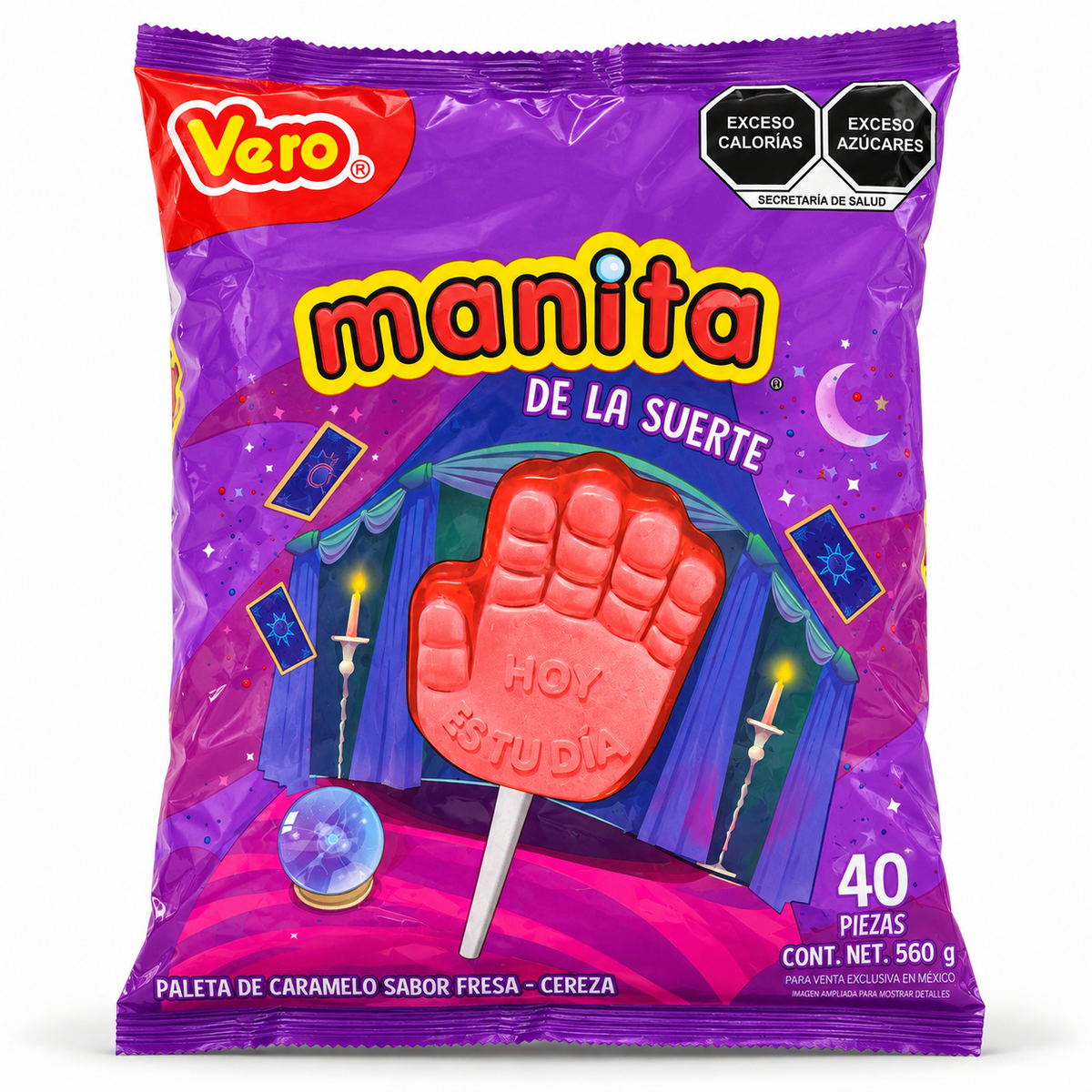 Vero Manita de la Suerte Lollipops 560 g – 40 pack
