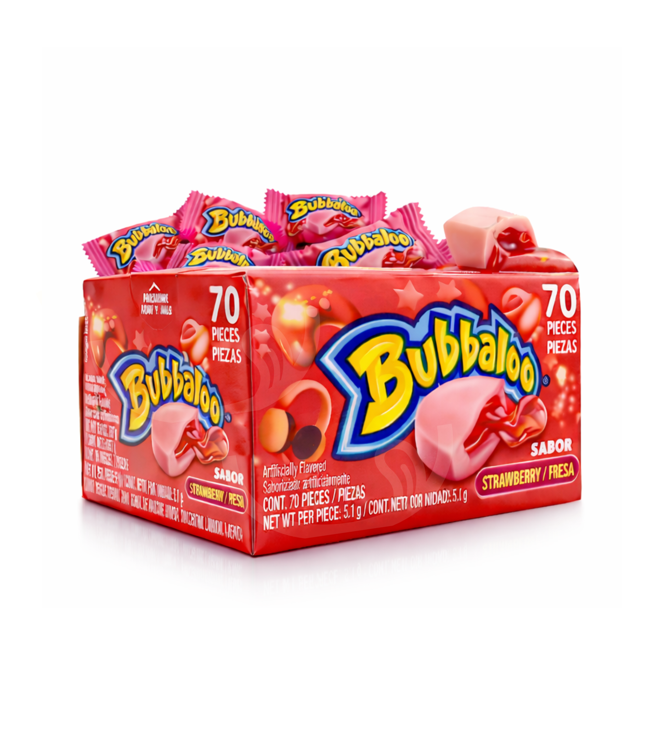Chicle "Bubbaloo" Fresa 70 piezas 357g