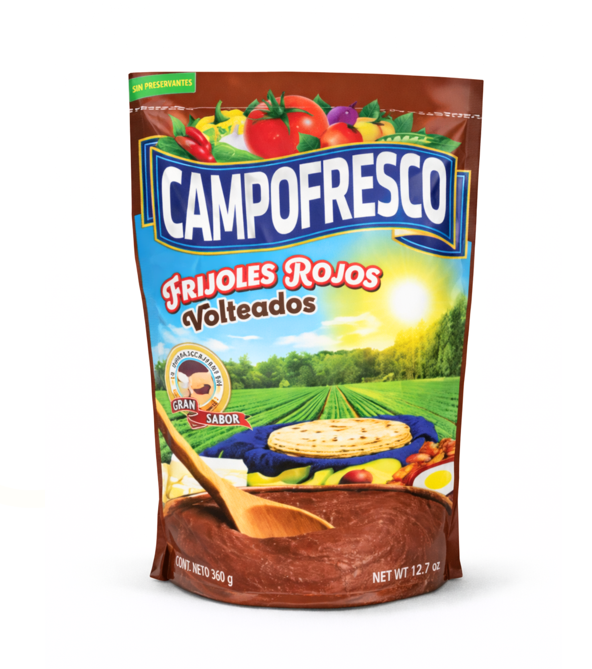 Frijoles Rojos Campofresco 360g | Estilo Volteado (Refritos)