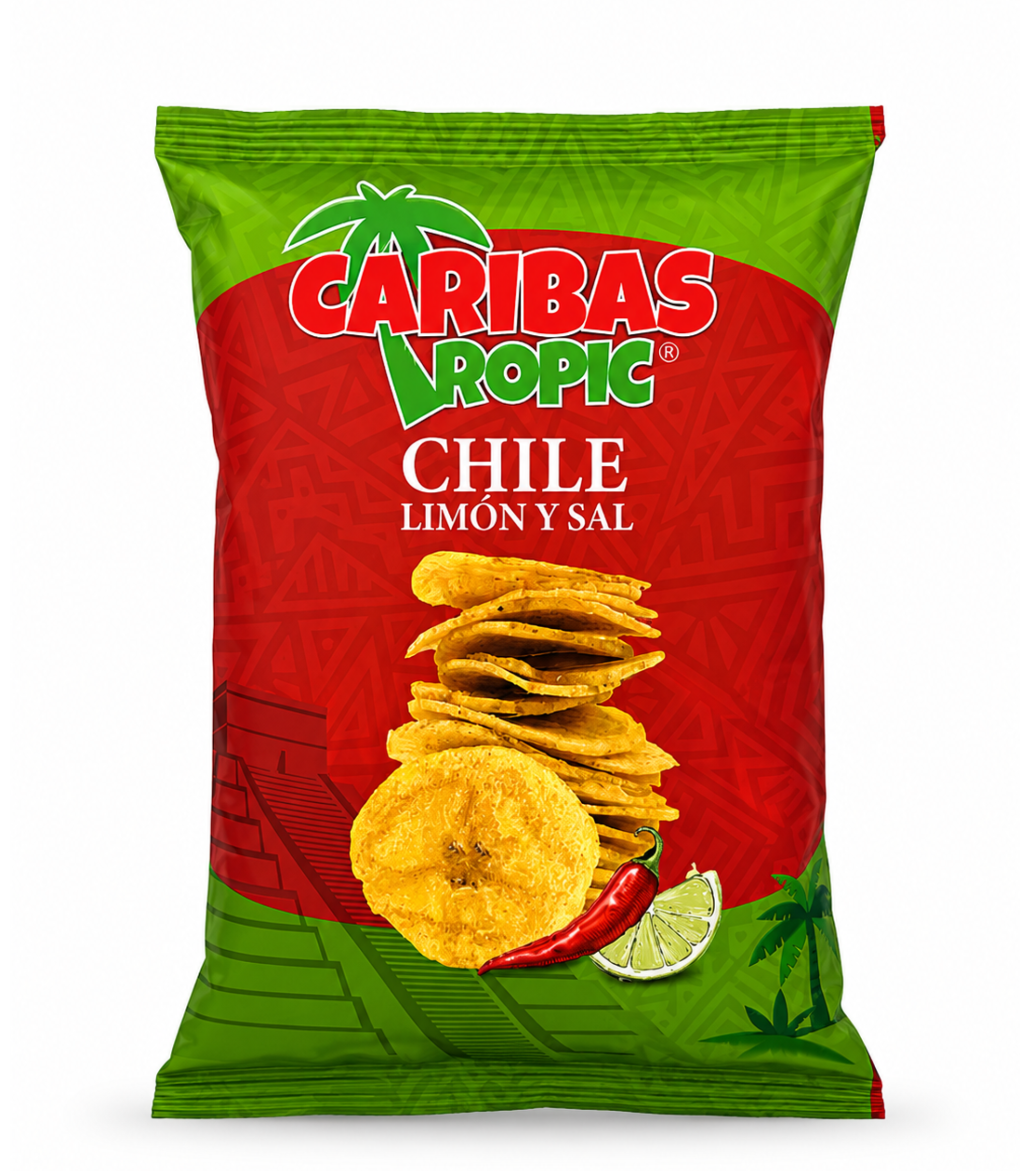 Caribas Tropic Chile, Limón y Sal Plantain Chips 155g