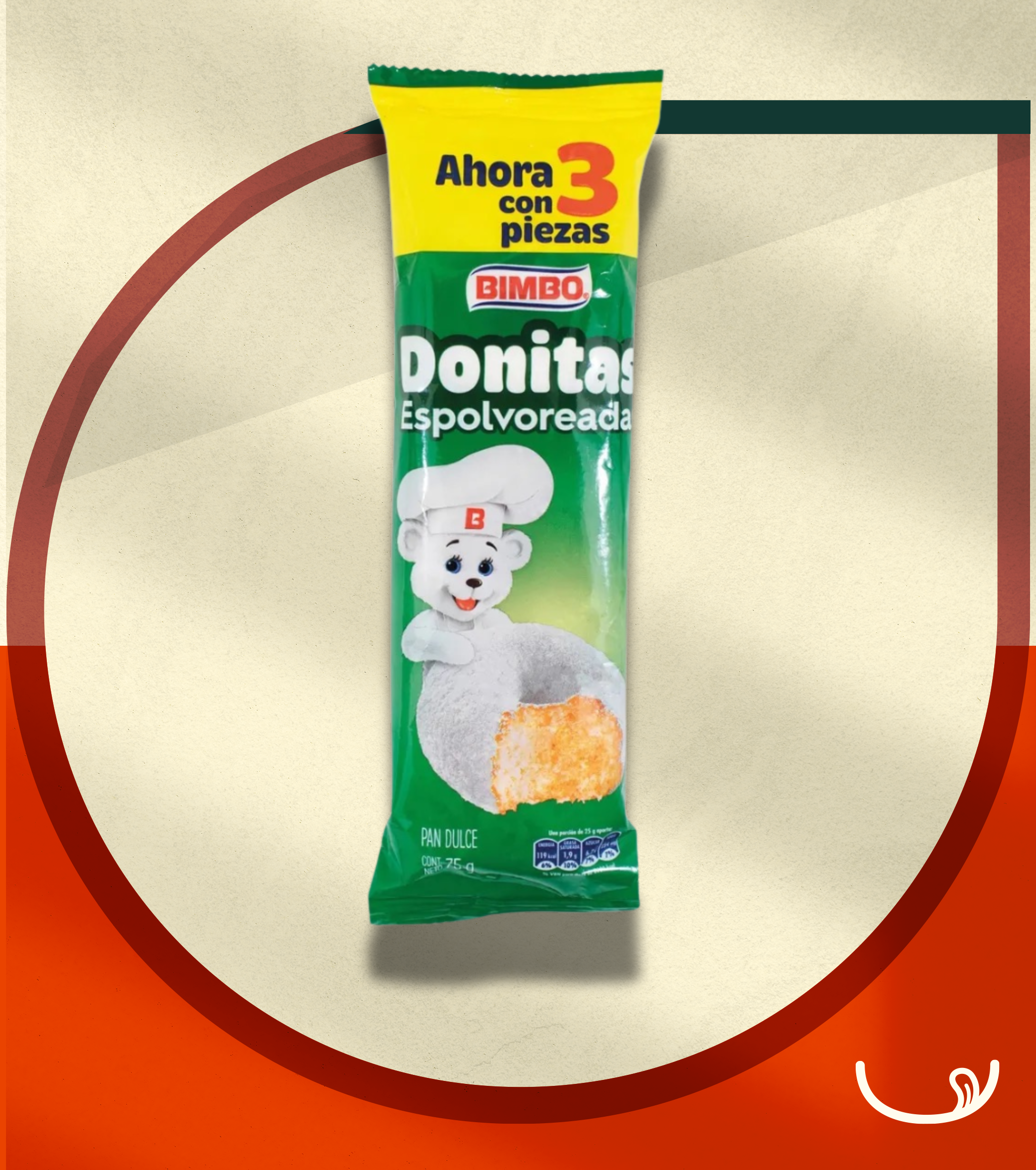 Donitas Espolvoreadas Bimbo (3 piezas – 75 g)
