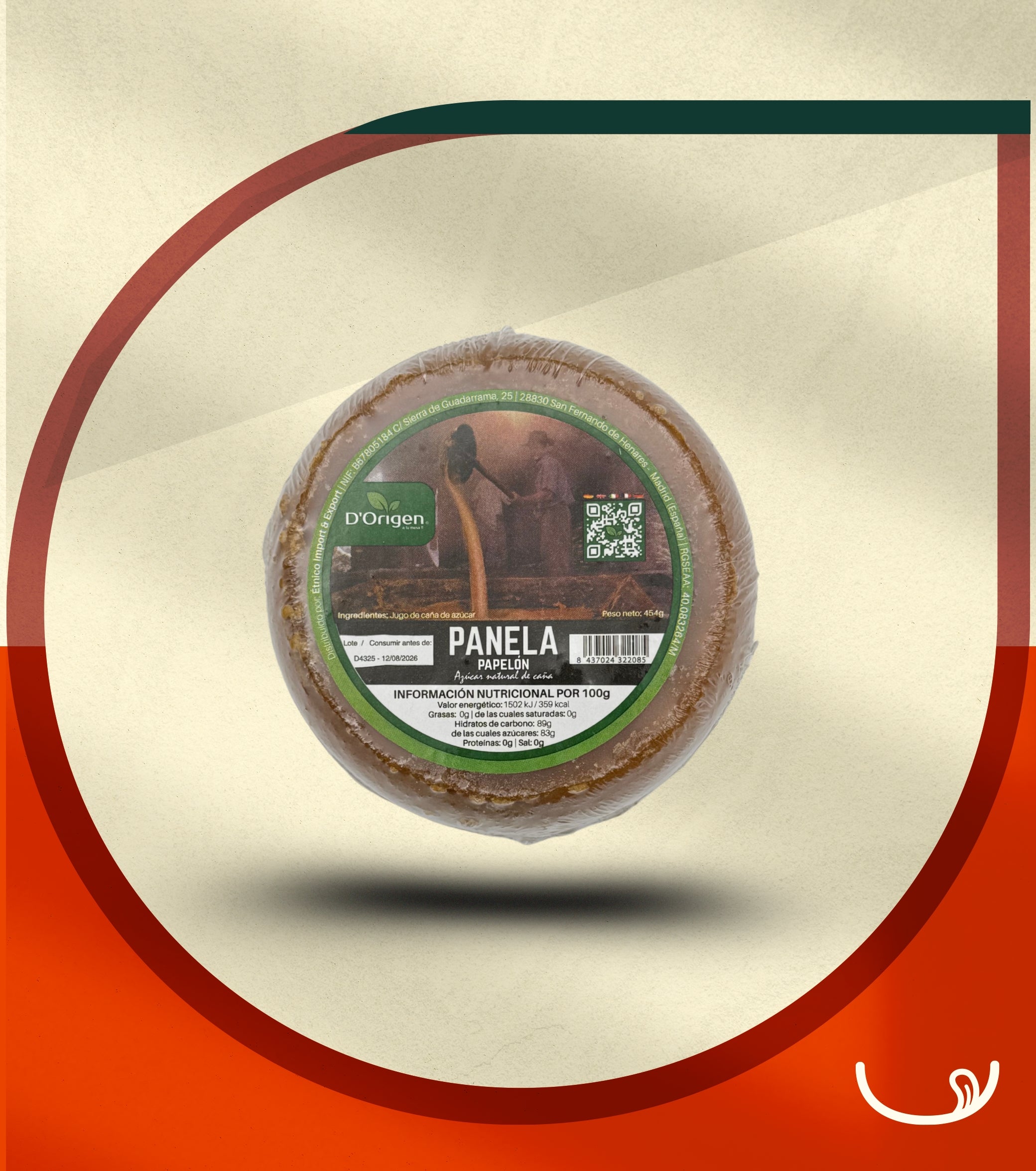 Dulce de Panela Redonda D’Origen – 454g