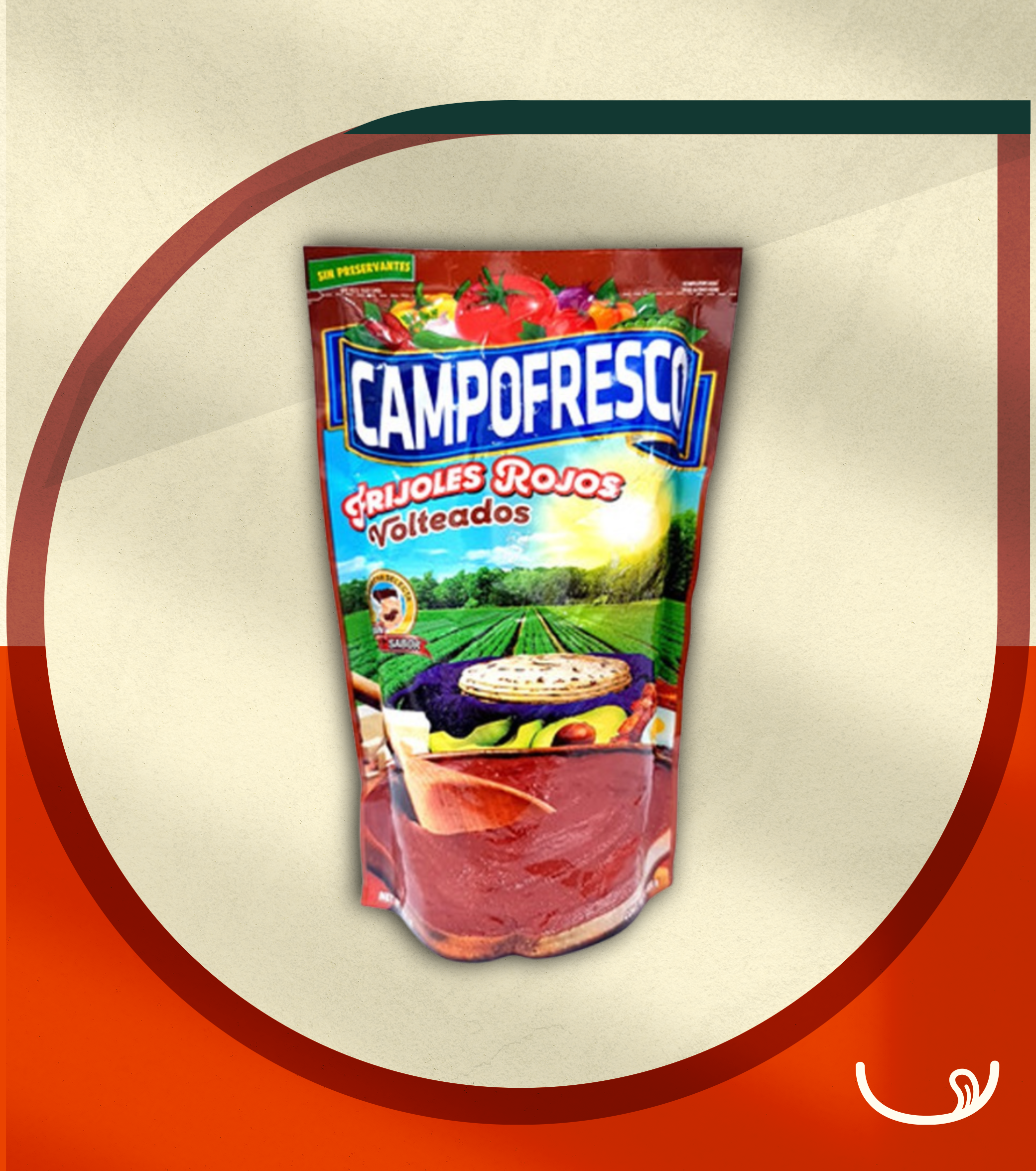 Frijoles Rojos Campofresco 210g | Estilo Volteado (Refritos)