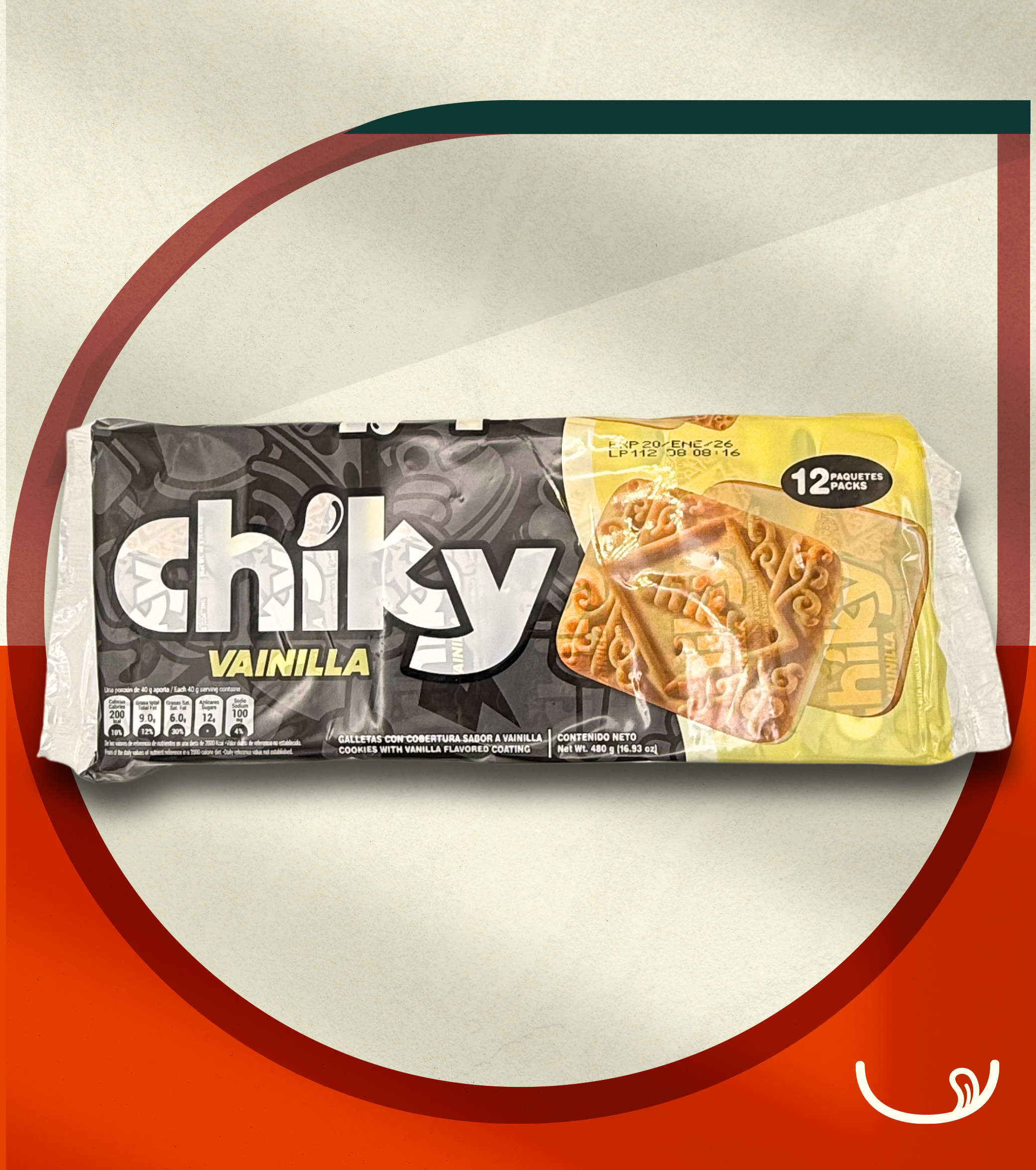 Galletas Chiky Vainilla – 12 Paquetes