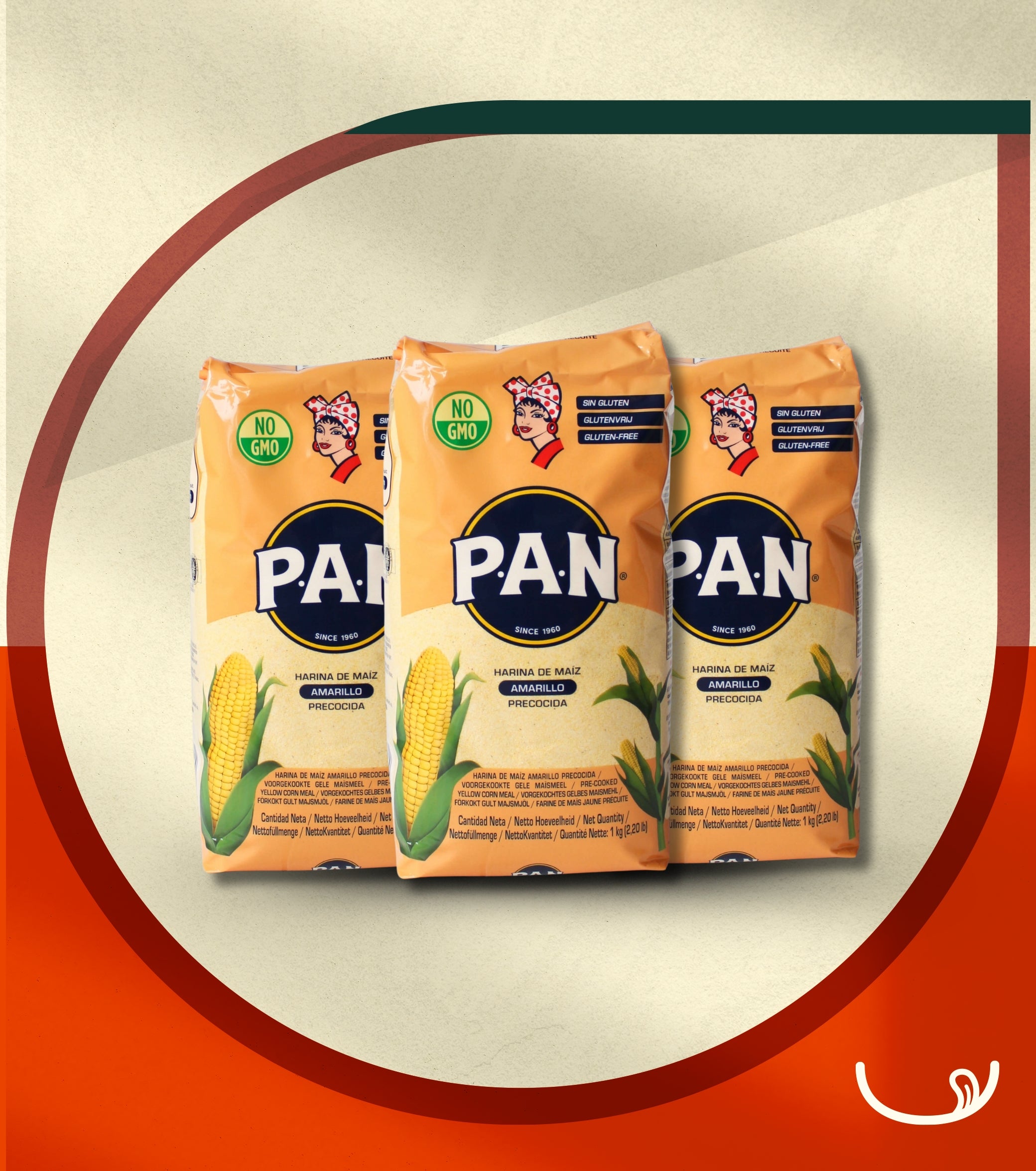 Harina de Maíz Amarillo PAN Precocida ( 3 Pack )