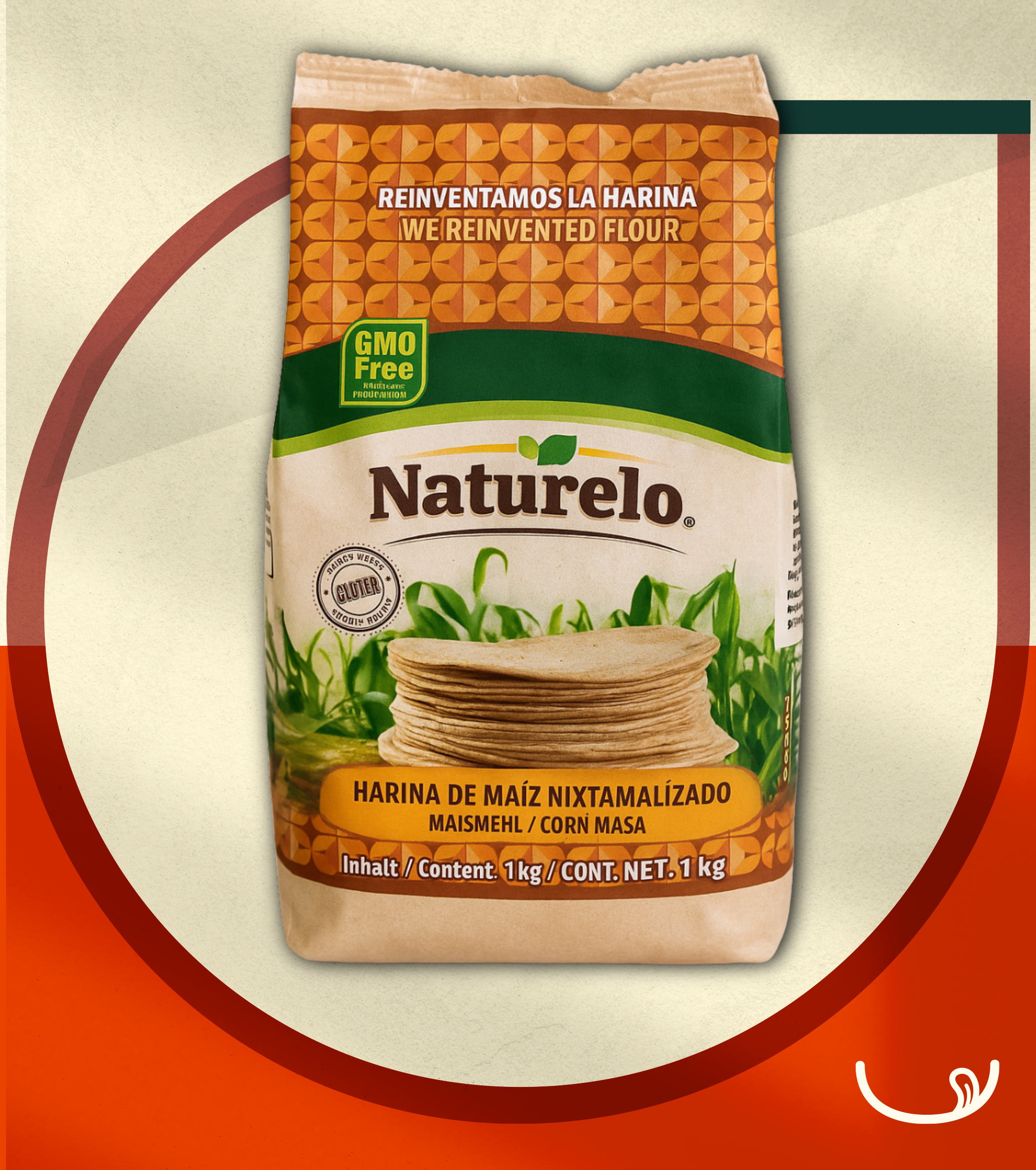 Harina de Maíz Nixtamalizado Naturelo  - 1kg