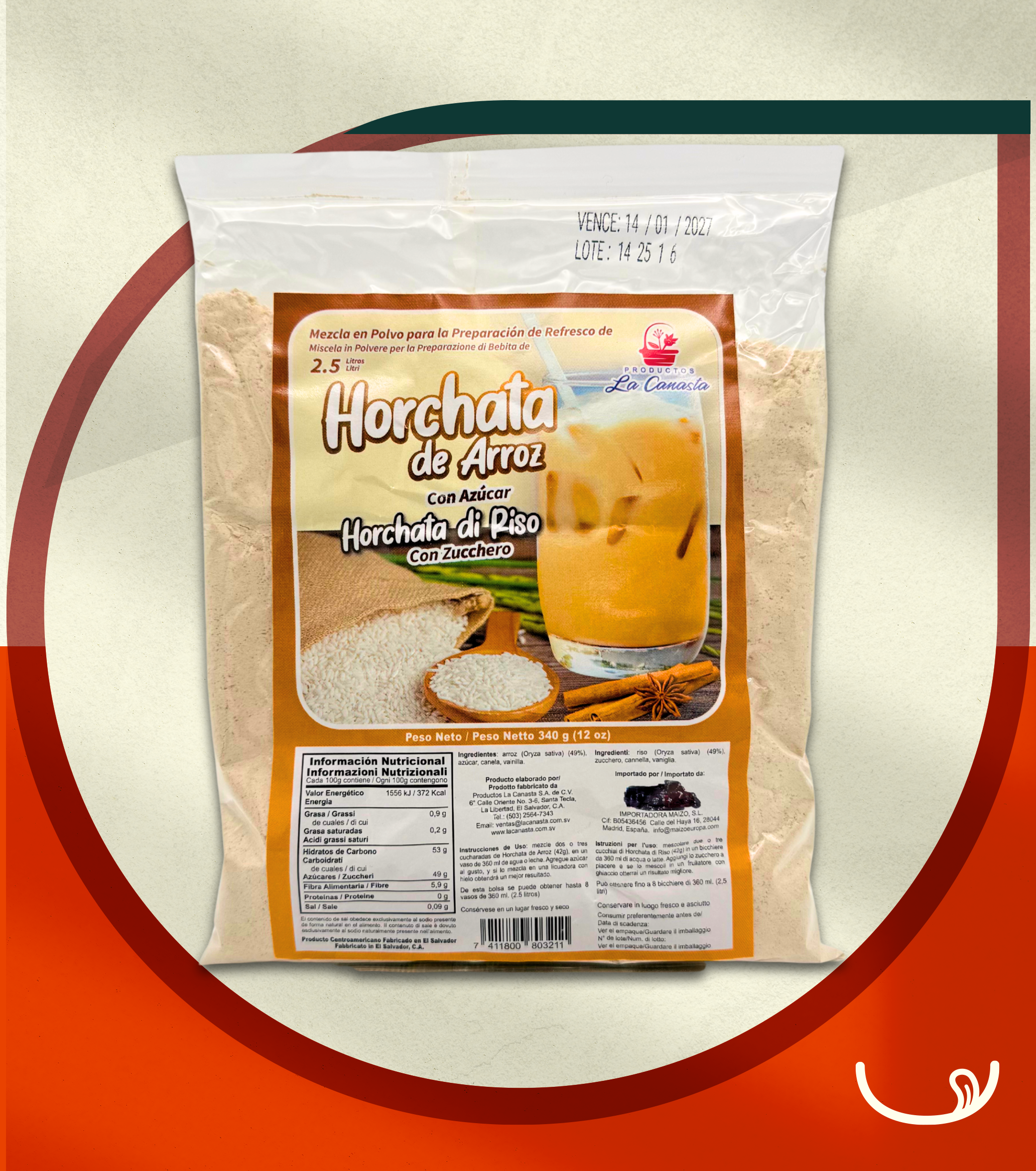 Horchata de Arroz La Canasta – 340g