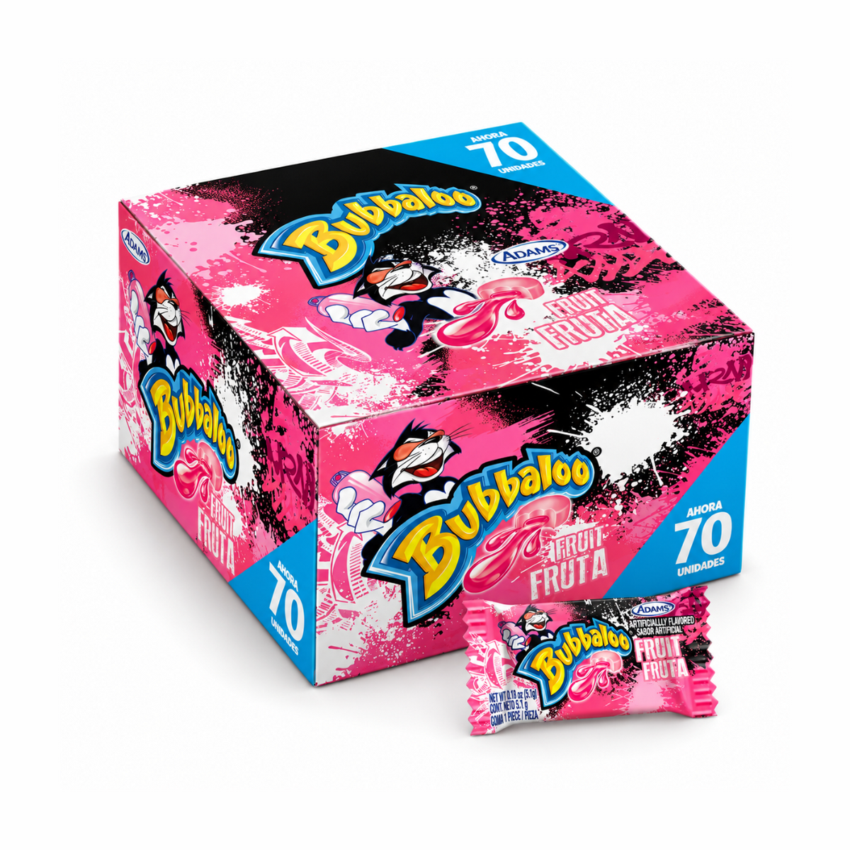 Chicle Bubbaloo Fruit 357 g – 70 unidades