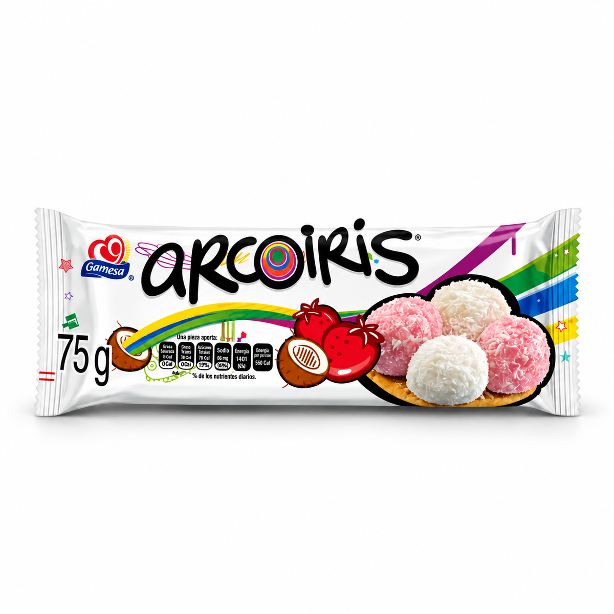 Galletas Arcoíris con Malvavisco y Fresa 75 g