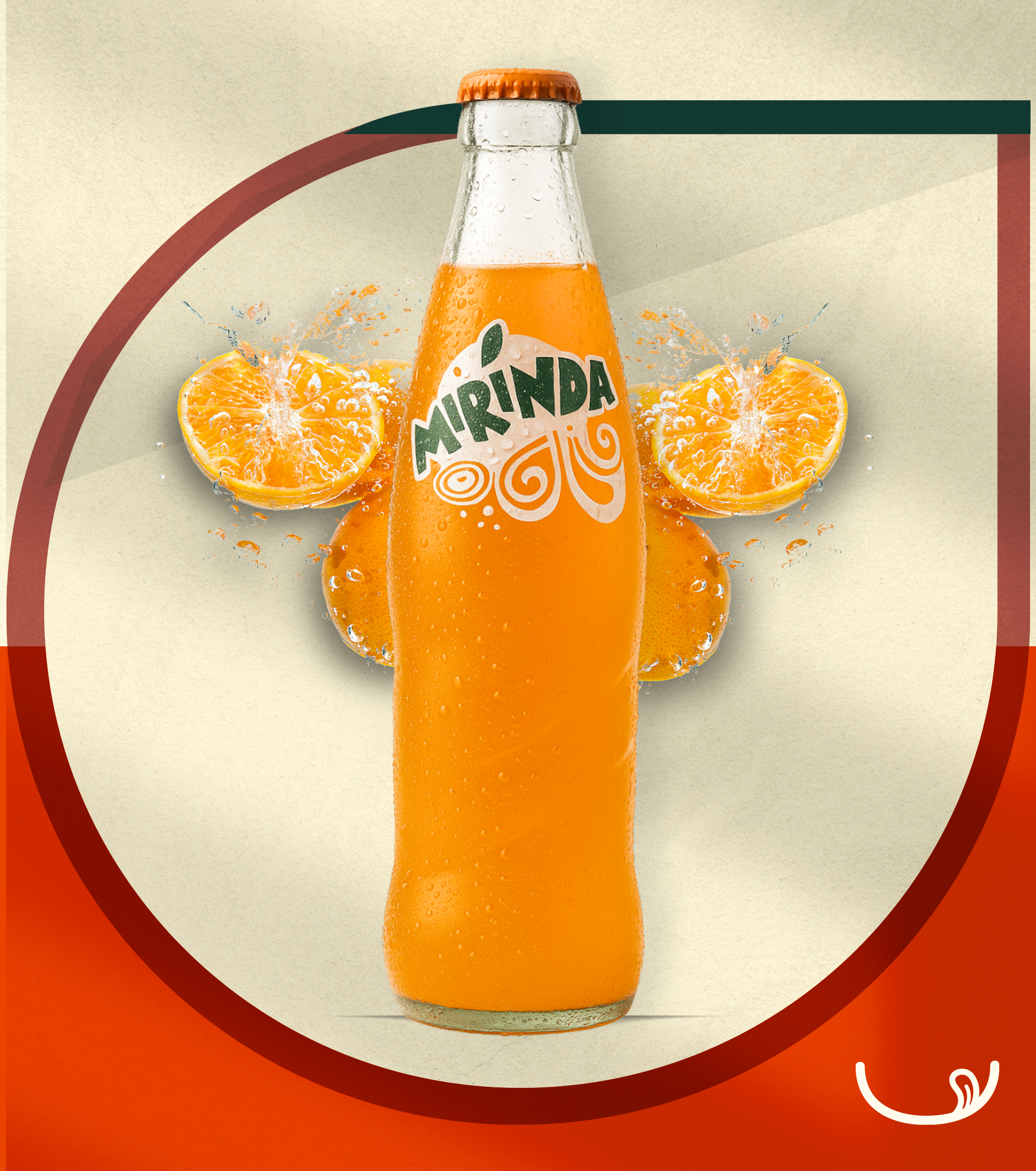MIRINDA ORANGE DRINK GLASS 355ML