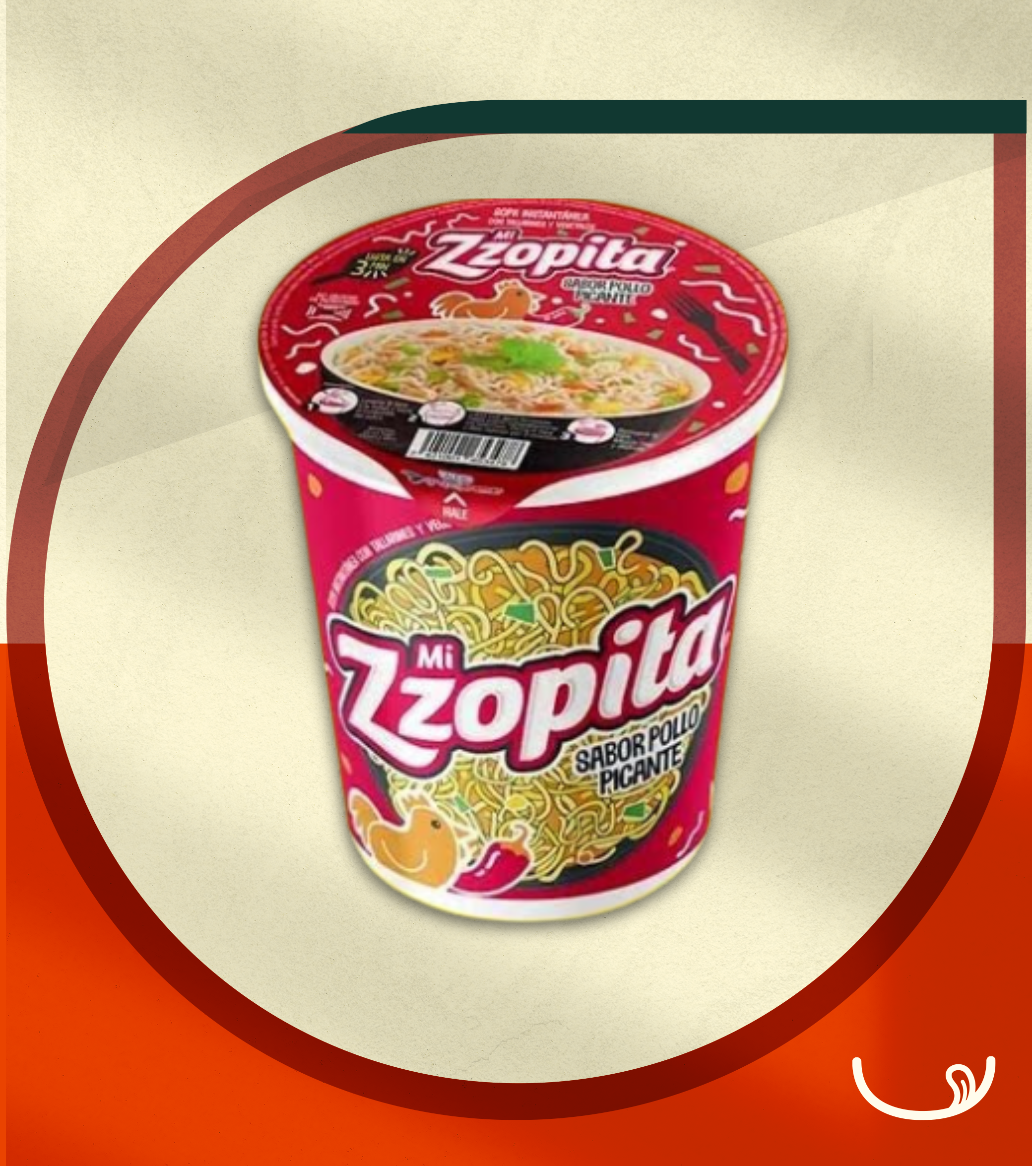 Mi Zzopita Sopa Instantánea – Sabor Pollo Picante (65g)