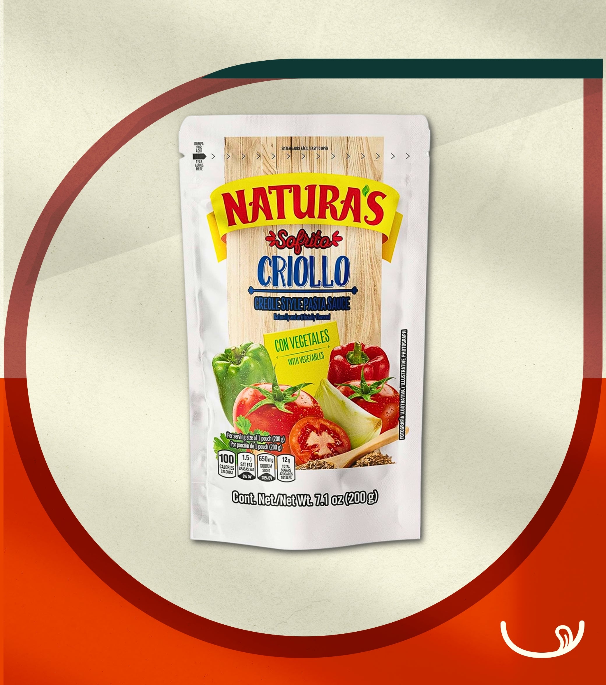 Sofrito Criollo con Vegetales Natura’s – (90g)