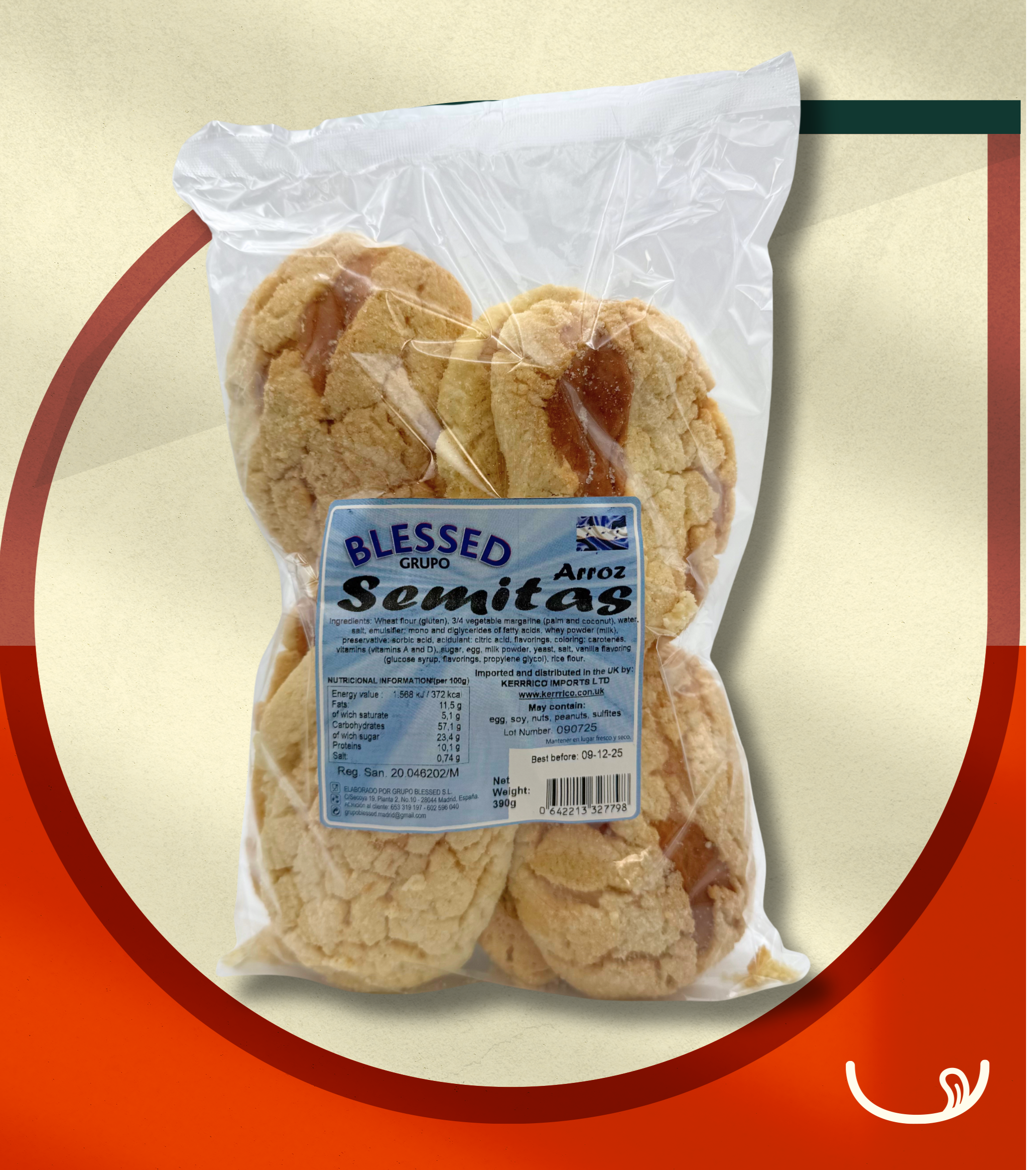 Semitas de Arroz Blessed 8U (390 g)
