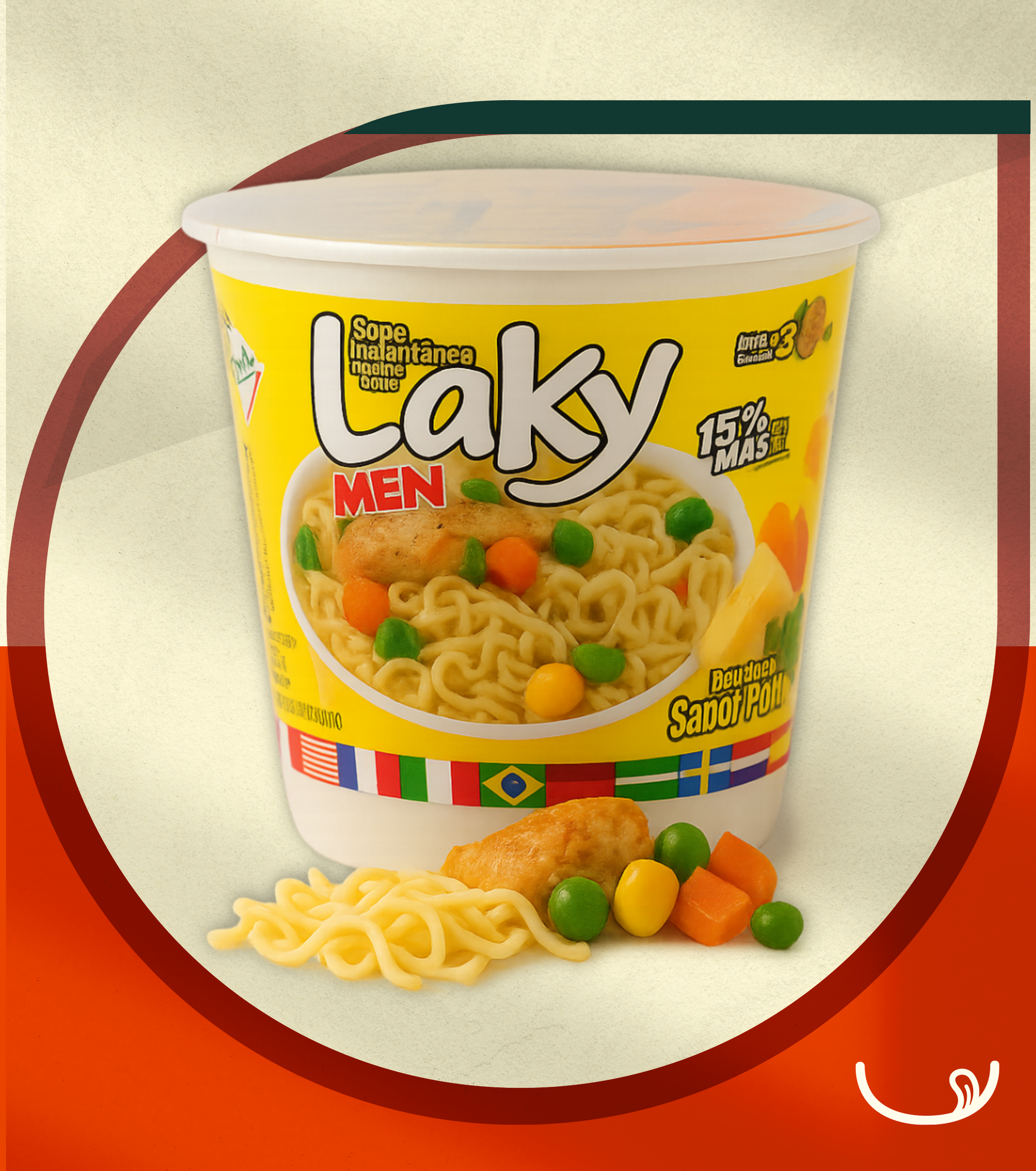 Laky Men Instant Soup – Chicken Flavor